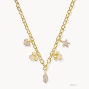 Disney  Kendra Scott Gold Mickey Mouse and Minnie Mouse Charm Necklace NWT